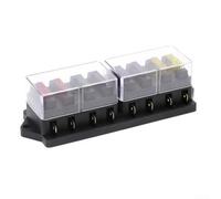 Bloc de fusibles 8 voies compatible 12 V ou 24 V pour porte-fusibles à lame standard ATO pour voitures et poids lourds (8 voies)