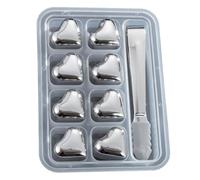 Bloc de glace pour bouteilles d'eau - Ensemble de pierres froides à whisky réutilisables, haute technologie de refroidissement en forme de cœur pour boissons