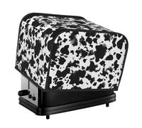 Bloc de grille-pain noir et blanc résistant à la poussière, résistant à la chaleur, universel, compatible avec la plupart des grille-pain standard à 4 tranches avec protection contre les empreintes
