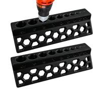 Bloc de guidage de perçage - Lot de 2 outils de précision imprimés en 3D - Jauge de perçage - Guide de coupe de tuyaux - Pour canalisation, installation sanitaire, travail du bois, chantier et