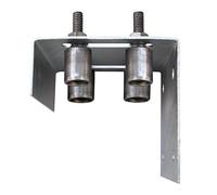 Bloc de guidage large avec 4 rouleaux acier Ø37mm, guide pour porte coulissante (30198+30069x4)