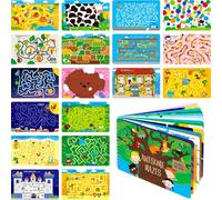 Bloc De Jeux De Labyrinthes Effaçables À Sec,Livre Et Effaçable Avec 30 Labyrinthes,Jeux De Réflexion Amusants,Jouet Éducatif Intéressant Pour Les Voyages En Voiture Et En Avion