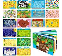 Bloc de jeux de labyrinthes effaçables à sec, livre réutilisable et effaçable avec 30 labyrinthes, jeux de réflexion amusants, jouet éducatif intéressant pour les voyages en voiture et en avion