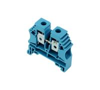 Bloc de jonction 10mm² - Borne ER10 Bleue - 65A Max - Connexion à vis section max 16mm² - Montage sur rail DIN