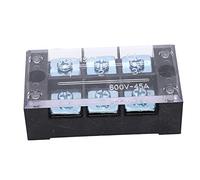 Bloc De Jonction 45A 600V, Bornier À Vis Double Rangée En Laiton - Protection Antipoussière, Résistance Élevée, Usage Industriel Polyvalent (3 bits (4503))