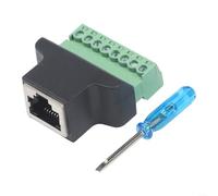 Bloc de jonction à 8 broches vers connecteur femelle RJ45 pour applications réseau prenant en charge les câbles solides et toronnés Cat5 Cat5e Cat6 Cat7