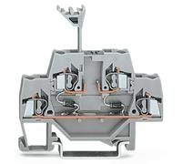 Bloc de jonction à diode à 2 étages WAGO 280-942/281-488 5 mm ressort de traction Affectation: L gris 50 pc(s)