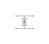 Bloc de jonction à diode à 2 étages WAGO 280-944/281-591 10 mm ressort de traction Affectation: L gris 50 pc(s)