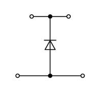 Bloc de jonction à diode à 2 étages WAGO 870-540/281-410 5 mm ressort de traction Affectation: L gris 50 pc(s)