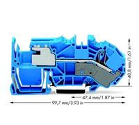 Bloc de jonction à fonction WAGO 2016-7714 12 mm ressort de traction Affectation: N bleu 20 pc(s)
