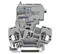 Bloc de jonction à fusibles WAGO 281-611/281-418 8 mm ressort de traction Affectation: L gris 50 pc(s)