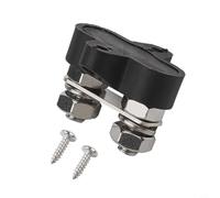 Bloc de jonction de distribution d'énergie avec boulons de borne en acier inoxydable et joints en laiton pour double connexion M8, bloc de serrage pour batterie 80 A 48 V (noir)