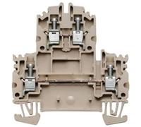 Bloc de jonction double étage Weidmüller WDK 4N 1041900000 beige foncé 100 pc(s)