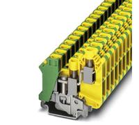 Bloc de jonction pour conducteur de protection Phoenix Contact UK 10-TWIN-PE 3001433 vert, jaune 50 pc(s)
