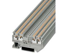 Bloc de jonction simple Phoenix Contact PT 1,5/S-QUATTRO 3208197 gris 50 pc(s)