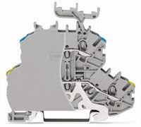 Bloc de jonction traversant à 2 étages WAGO 2000-2217/099-000 4.20 mm ressort de traction Affectation: L gris 50 pc(s)