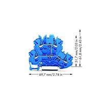 Bloc de jonction - WAGO - 2002-2209 - 2 étages - 5.20 mm - 50 pièces