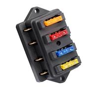 Bloc de Lame à 4 Voies for Voiture et Camion, boîte à fusibles, Support de Capture avec fusible ATO 12V 24V