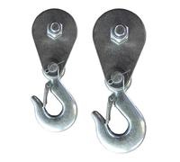 Bloc de levage à crochet de treuil électrique sturdy, 1 pièce, bloc de poulie de levage à câble métallique, roue de remorquage avec crochet for treuil.(1000 Kg)