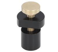 Bloc de limite de trou de chien de 20 mm en alliage d'aluminium bloc de limite de table de travail du bois robuste règle multifonctionnelle jauge d'escalier fixe règle d'angle (Noire)