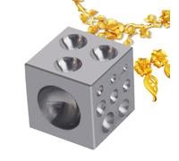 Bloc de lunette pour poinçonnage, outil de fabrication de bijoux à 17 degrés, tampon de gaufrage en métal, outils de formage de doming, pour orfèvres, paramètres de pierre, bague, collier, pe