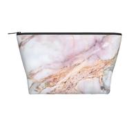 Bloc de marbre en Or Blanc, marbre Rose, Trousse de Toilette Trousse de Maquillage Sac à cosmétiques Trousse de Toilette de Voyage Portable