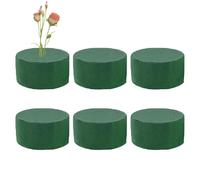 Bloc De Mousse Florale Verte, 6 Pièces Mousse De Fleur Ronde, Mousse De Bouquet, Arrangement Floral pour Mariages Et Magasins