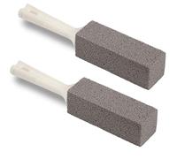 Bloc de nettoyage pour WC, pierre à nettoyer pour toilettes avec poignée, 1 pièce (lot de 2), gris