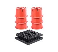 VEVOR Bloc de Nivellement pour Camping-car 6PCs avec 2 Patins, Supports Stabilisateurs pour Caravane 20,3 cm de Haut, Charge de 0,9 T par Bloc, en PP, pour Voyage Camping-car Remorque à Sellette
