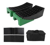 Bloc de nivellement incurvé 6 pièces à utiliser comme cales de roue de remorque de voyage, niveleur de camping-car portable d'une capacité de 35 000 lb avec coussinets pour une