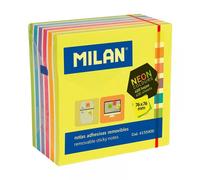 Bloc De Notes Adhésives 76 X 76 Mm Milan Couleurs Fluo