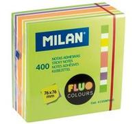 Bloc de notes adhésives 76 x 76 mm Milan couleurs fluo