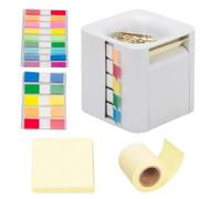 Bloc de notes dense avec 140 clips adhésifs pour rangement de bureau - Outil d'organisation moderne pour la gestion des notes