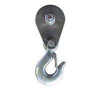 Bloc de palan à câble métallique avec crochet pour treuil argenté pour 800 kg/1000 kg, roue de levage en acier haute résistance avec crochet, crochet de treuil électrique, 1000 kg, 800 kg