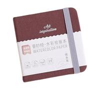 Bloc de papier aquarelle à couverture rigide de 24 feuilles de papier coton aquarelle carnet de croquis de poche pour artistes, étudiants, dessin, peinture journal