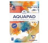 Clairefontaine Bloc encollé Goldline Aquapad 975721C - 50 feuilles A4 papier aquarelle 300 g