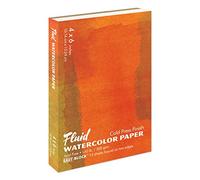 Bloc de papier aquarelle fluide, 10,2 x 15,2 cm, 15 feuilles, 63,5 kg (300 g/m²) pour peinture d'artiste et supports humides