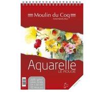 Bloc aquarelle 12 feuilles spirale 325 g/m² 24 x 32 cm Moulin du Coq