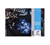 Bloc de papier aquarelle Van Gogh 10,5 x 14,8cm 360g 25 feuilles noires