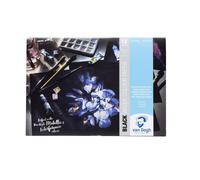 Bloc De Papier Aquarelle Van Gogh A4 21x29,7cm 360g 12 Feuilles Noires