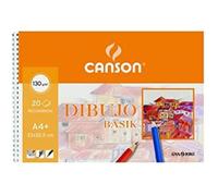 Canson Basik Bloc À Dessin Relié Par Spirale 20H A4+ 130Gr Microperforé White Nature -10U-.