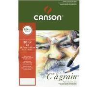 Canson-Infinity Bloc de papier 'C' à Grain A3 224 g/m² 30 feuilles Blanc naturel
