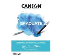 Bloc de papier - Canson - Graduate Aquarelle - 20 feuilles - Format A3 - 250g/m²