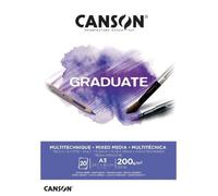 Bloc 'Graduate Mixed Media Blanc' 20 feuilles format A3 de Canson