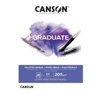Bloc de papier - Canson - Graduate Mixed Media - 20 feuilles - A4 - 200g/m2