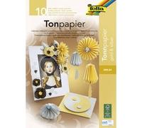 Bloc de papier de couleur, A4, 130 g/m2, or et argent