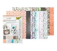 Folia Bloc de papier Style DIN A4 12 feuilles sans lignine ni acide
