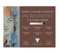 Bloc de papier Ingres teintes assorties 130 g/m² G