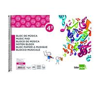 Bloc de papier LED Musique Pentagramme 3mm Folio Paysage 20 Feuilles 100G/M2 4mm