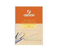 Bloc de papier millimétré, A4, 90 g, biste, 50 f